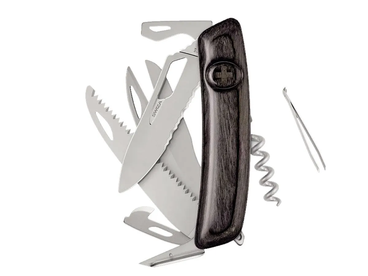 Swiza SH09TR AM SAW & SCISSORS WAVY EDGE Laminate Black (KST.0136.6510)