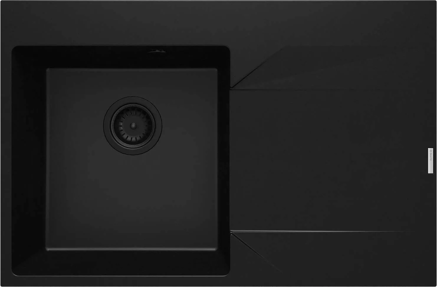 Deante Zlewozmywak granitowy 1-komorowy z ociekaczem - prawy