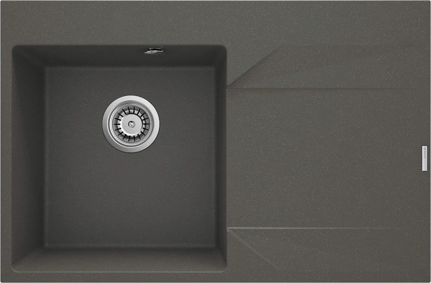 Deante Zlewozmywak granitowy 1-komorowy z ociekaczem - prawy