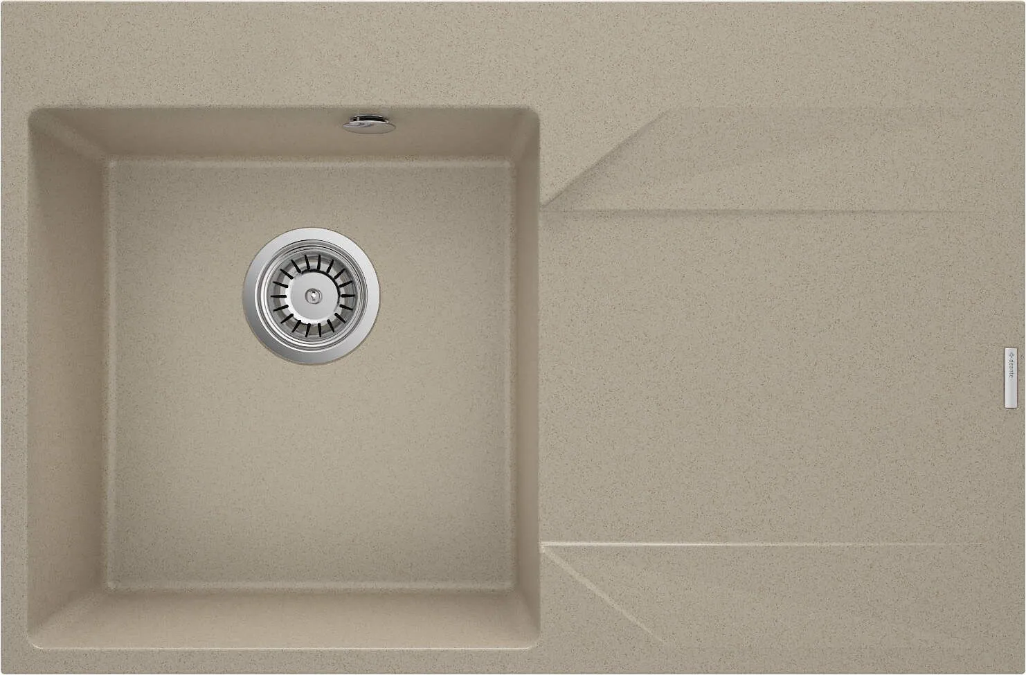 Deante Zlewozmywak granitowy 1-komorowy z ociekaczem - prawy