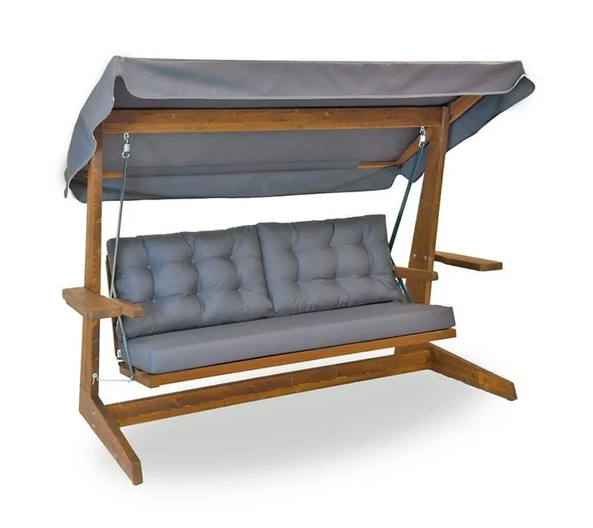 Westmann Drewniana huśtawka Hollywood Viva 2400 Antracyt 237x115x175 cm