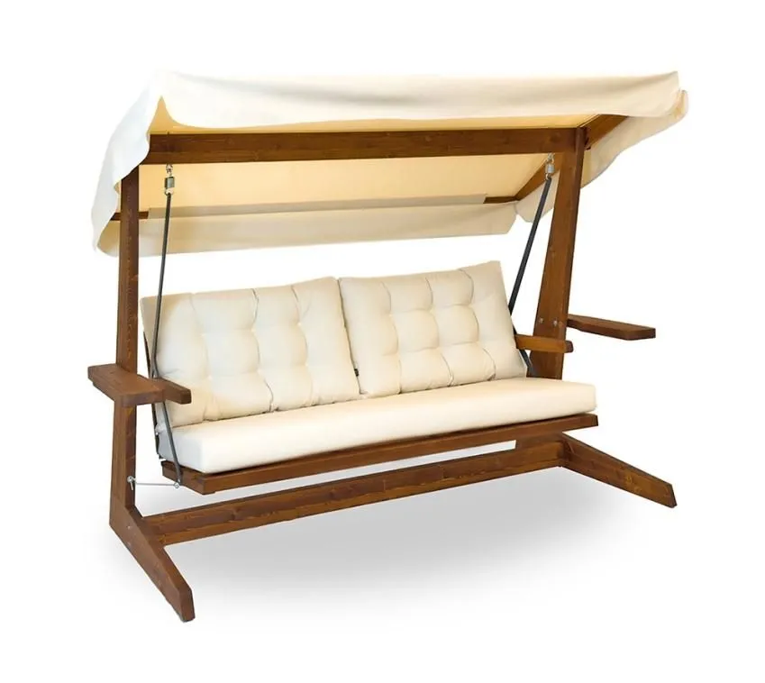 Westmann Drewniana huśtawka Hollywood Viva 2400 | Beżowy | 237x115x175 cm