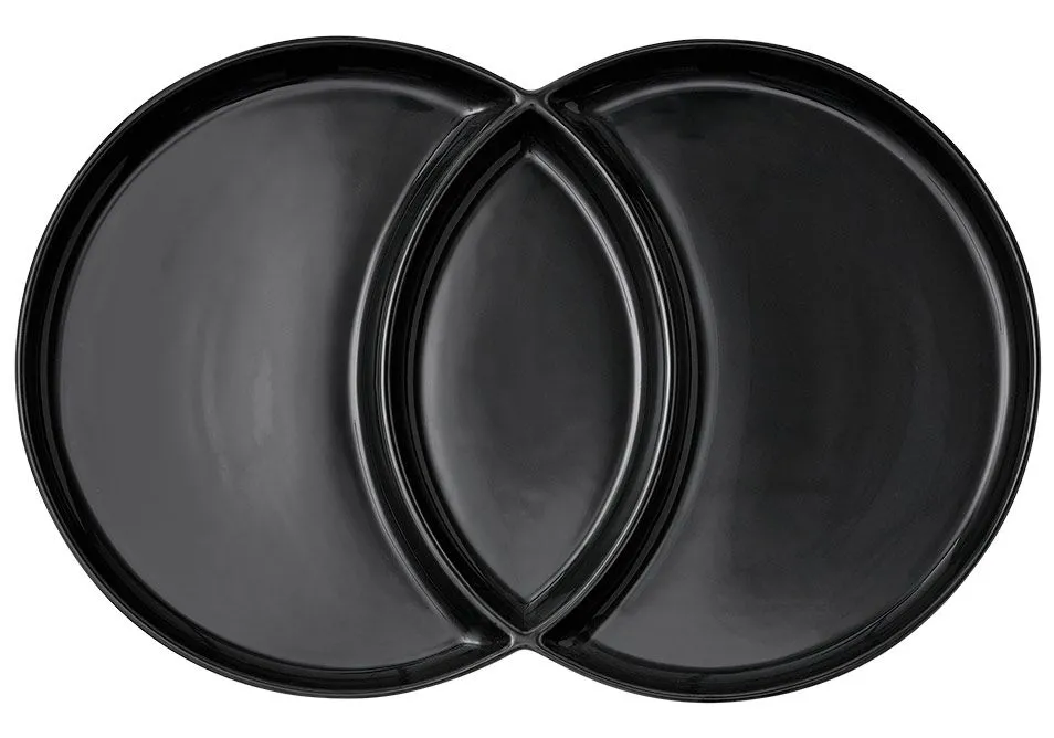 Ladelle Loop Serving Platter talerz Charcoal 2-częściowy L61382