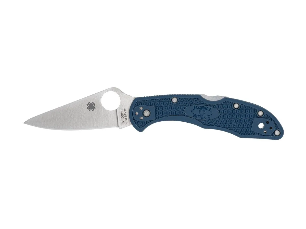 Spyderco DELICA 4 FRN COBALT BLUE PLAIN SPY27 C11PCBL
