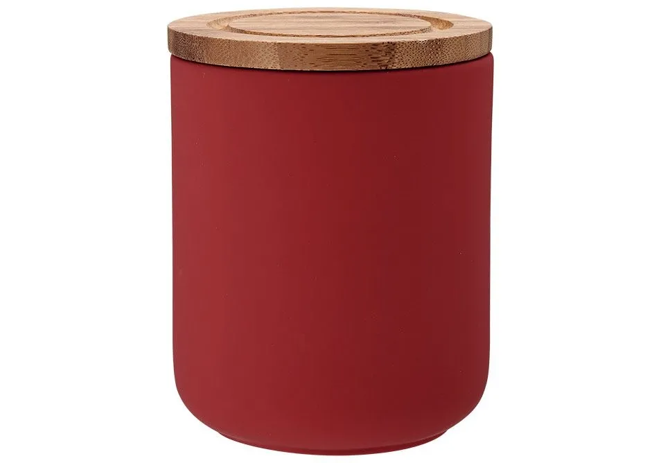 Ladelle Stak Soft Matt Czerwony pojemnik do przechowywania żywności 13 cm L61342