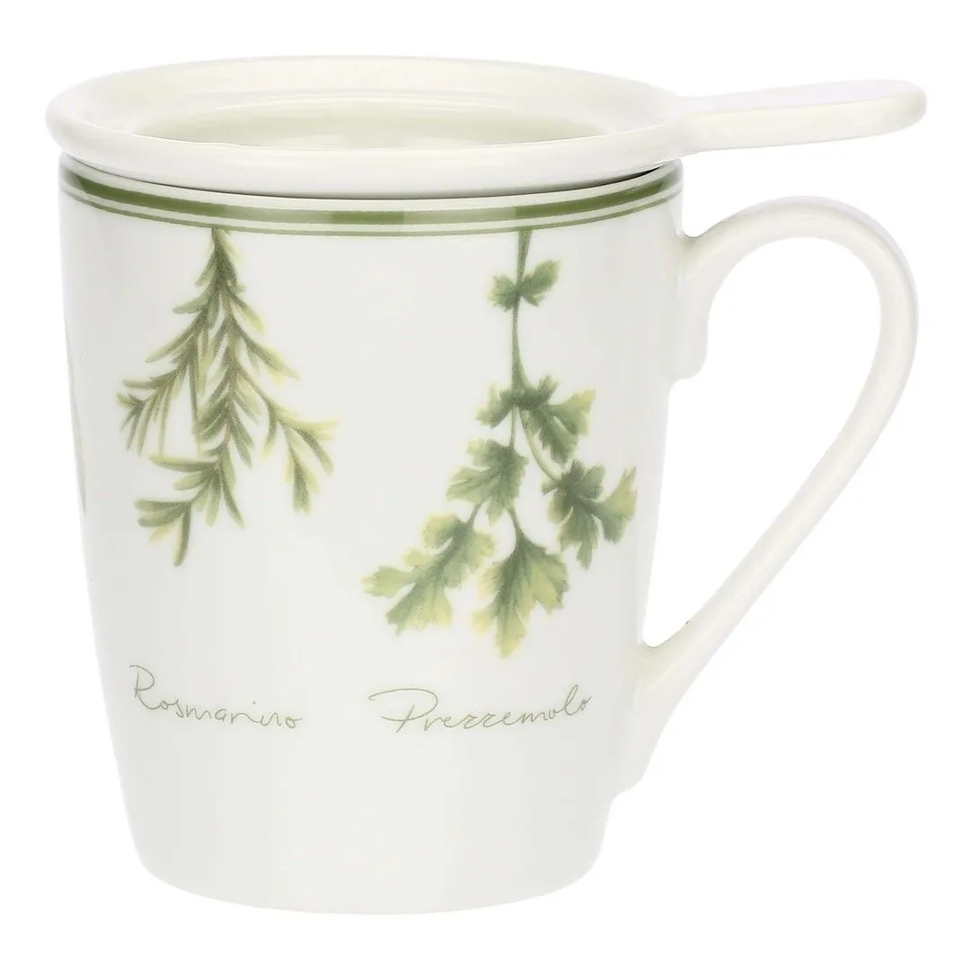 LA PORCELLANA BIANCA COLTIVIA Kubek infuzyjny z pokrywką 350 ml