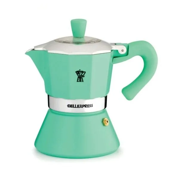 PEZZETTI BELLEXPRESS Emaliowana kawiarka indukcyjna (6 filiżanek) - Miętowy
