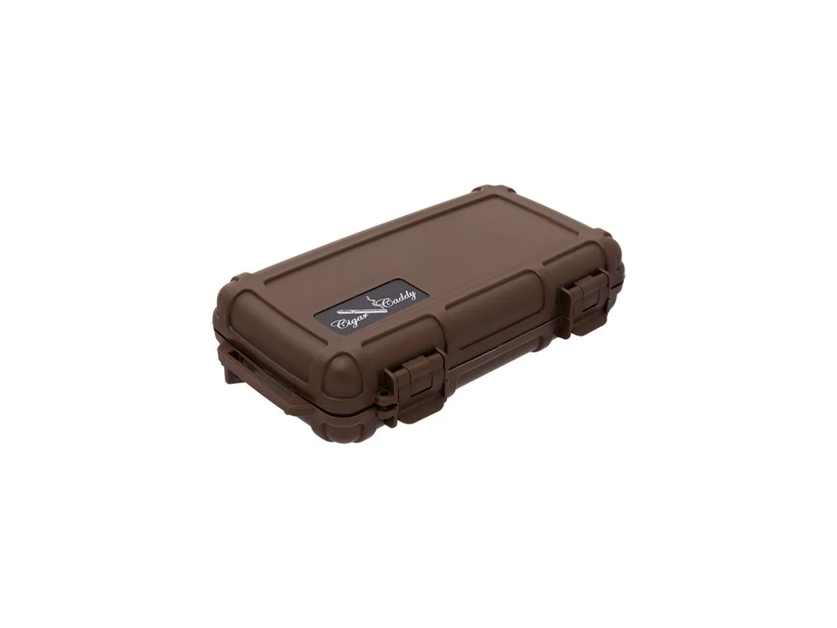 Cigar Caddy UMIDIFICATORE DA VIAGGIO 5 SIGARI  BROWN