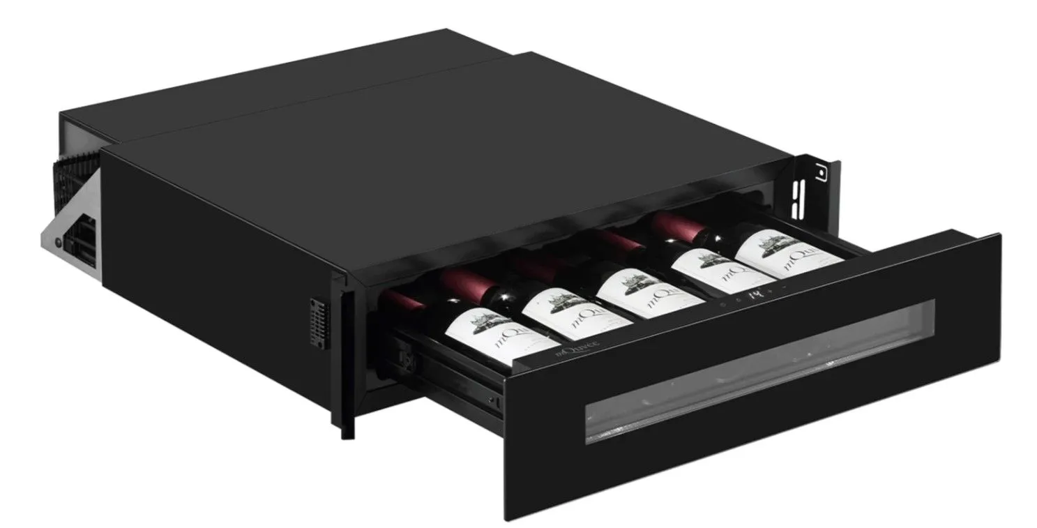 mQuvee WineKeeper Exclusive 5S Fullglass Black Push-Pull szuflada chłodząca na wino