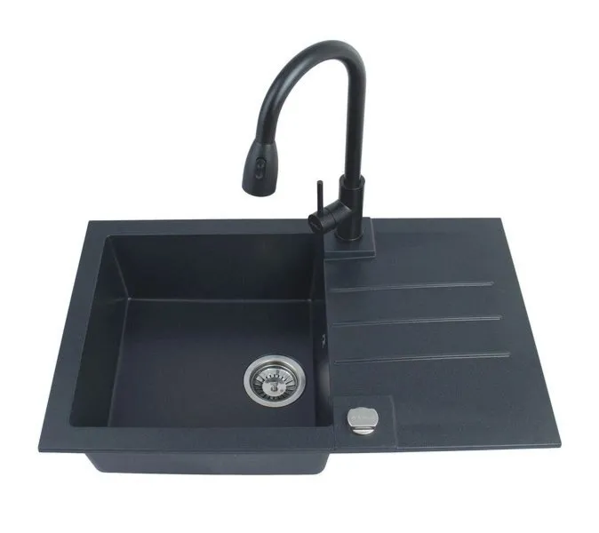 Alveus ROCK 130 kol. 05 twilight (78x48) zlew Granital+ 1 kom. z syfonem POP-UP + Bateria PRIMROSE, kolor twilight