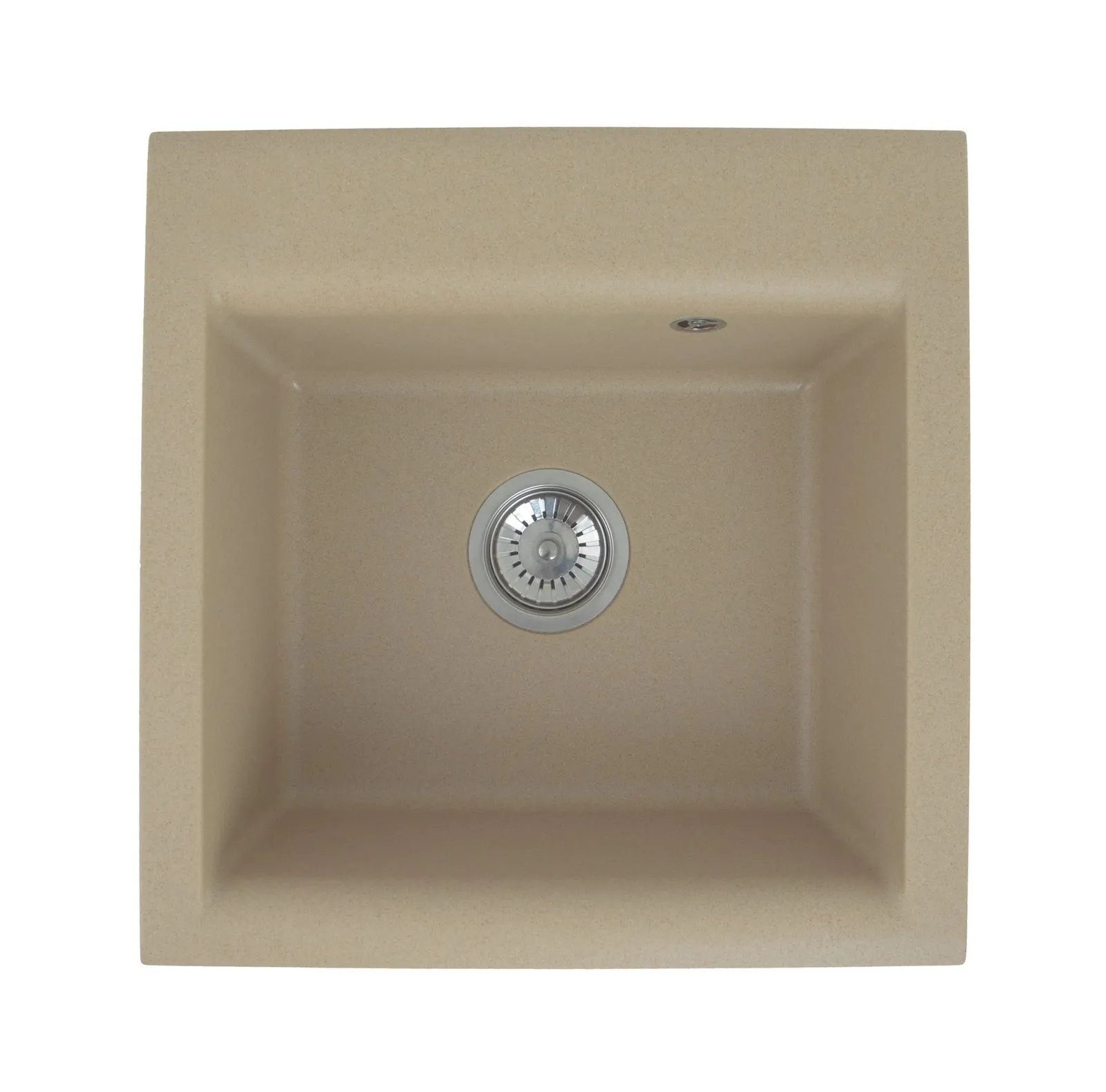 Alveus GEM 10 kol. 55 BEŻ zlew Granital 1 kom (50x50x18) z syfonem Fi114 manualnym