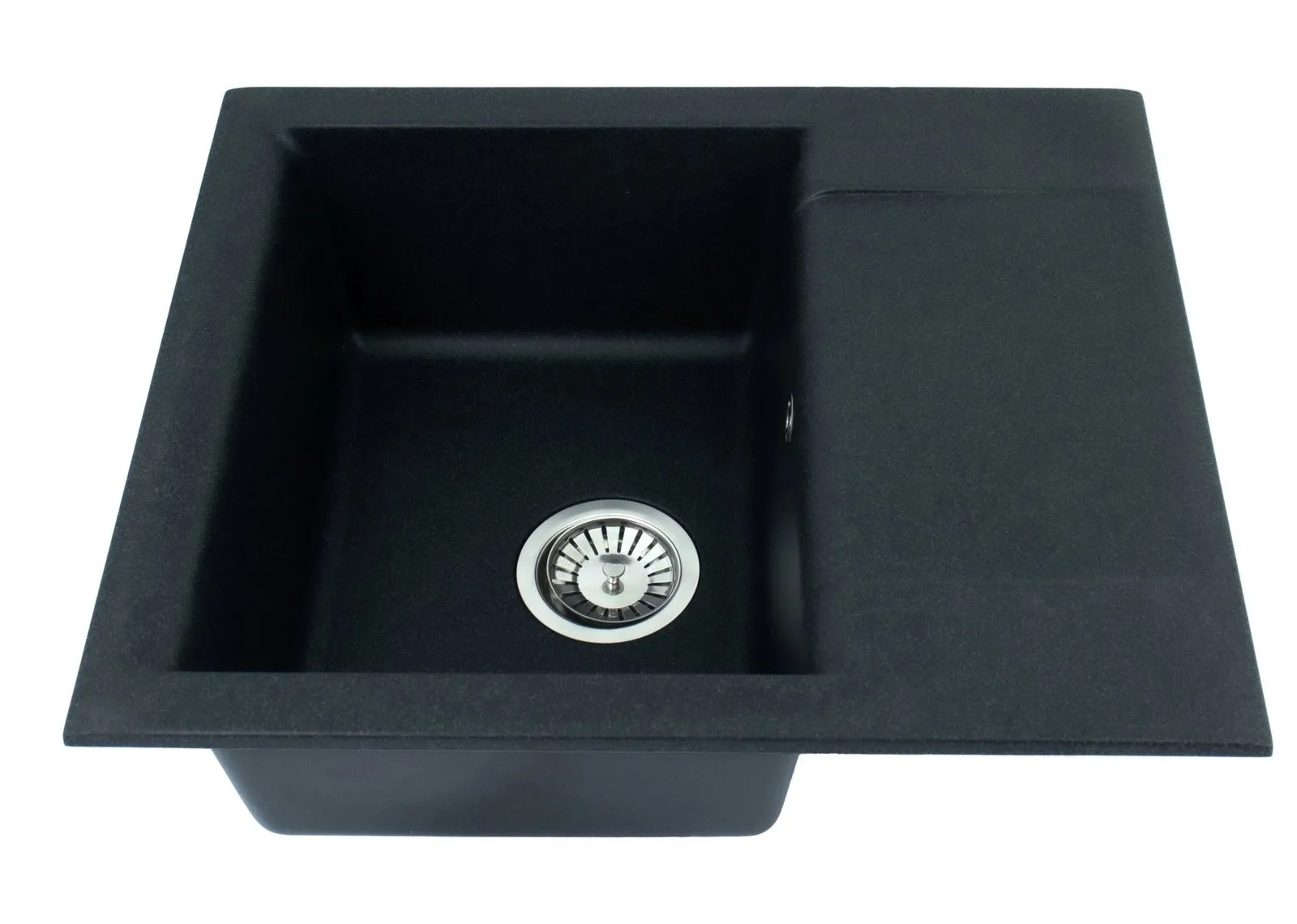 Alveus GEM 20 kol. 91 CZARNY zlew Granital 1 kom (59x50x18) z syfonem Fi114 manualnym