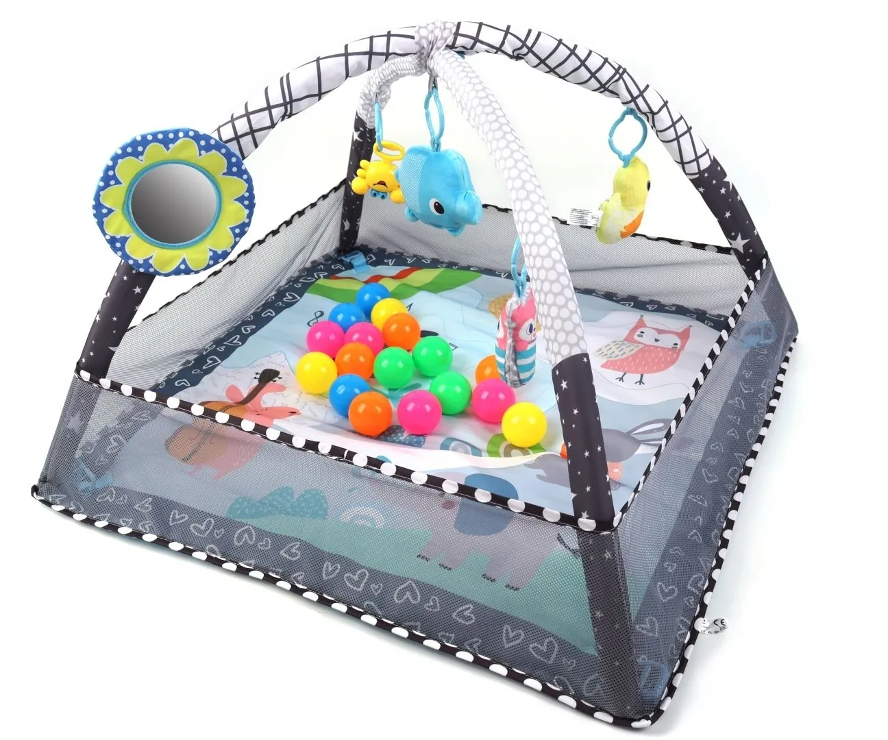 TinyMini JL652-1A Mata edukacyjna 2w1 Kojec z Piłeczkami