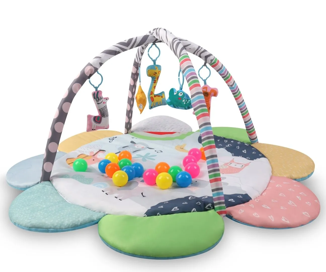 TinyMini JL639-2A Mata edukacyjna 2w1 Kwiat Zoo