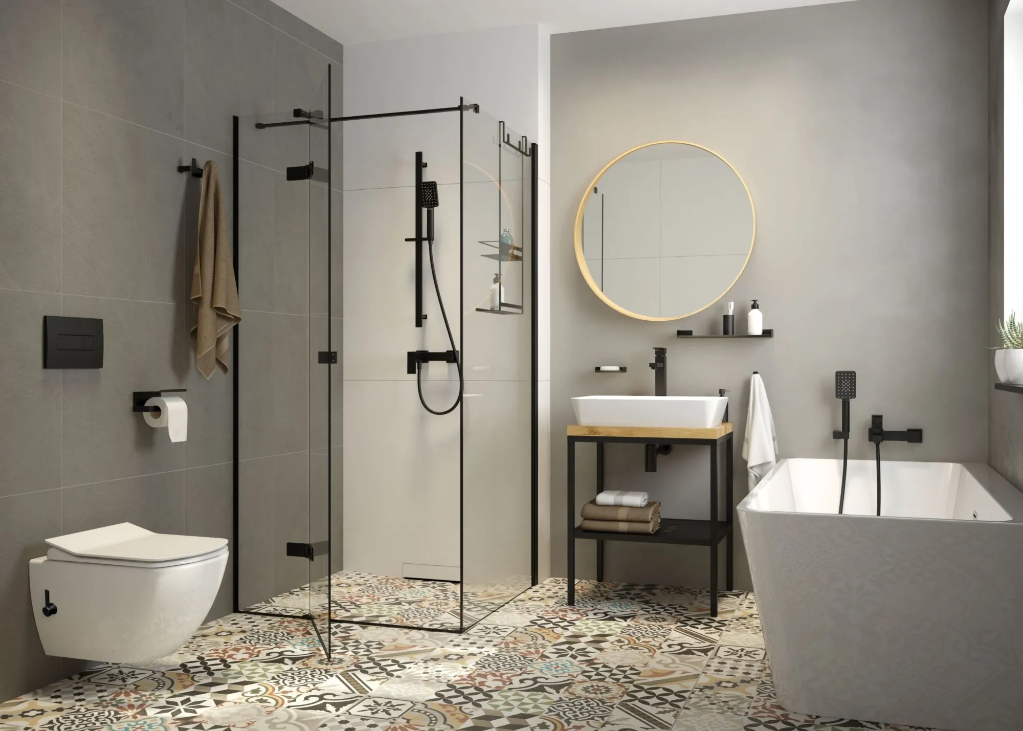 Deante Miska WC z funkcją bidetu - z baterią mieszaczową