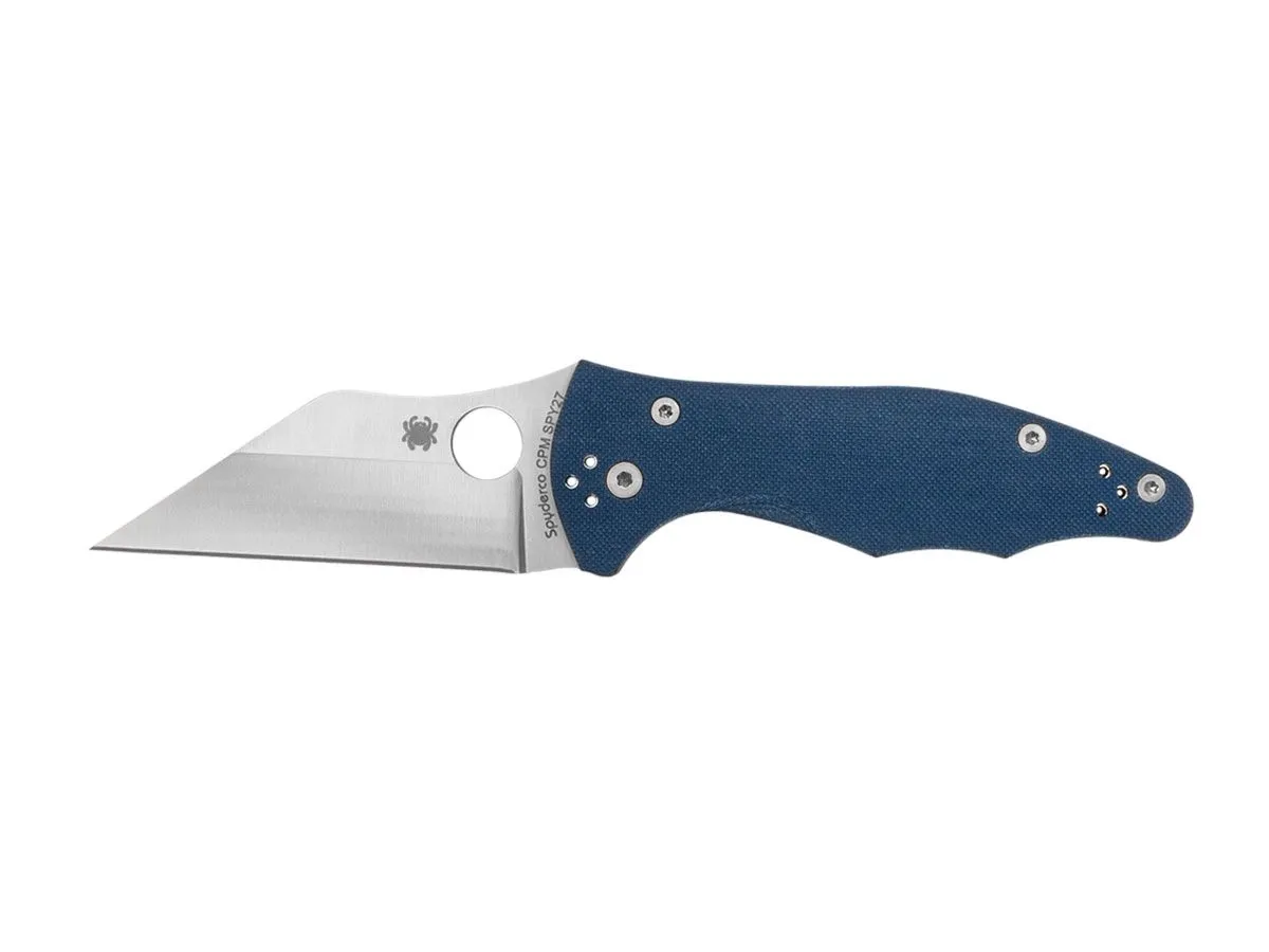 Spyderco YOJIMBO 2 COBALT BLUE G-10 SPY27 PLAIN C85GPCBL2