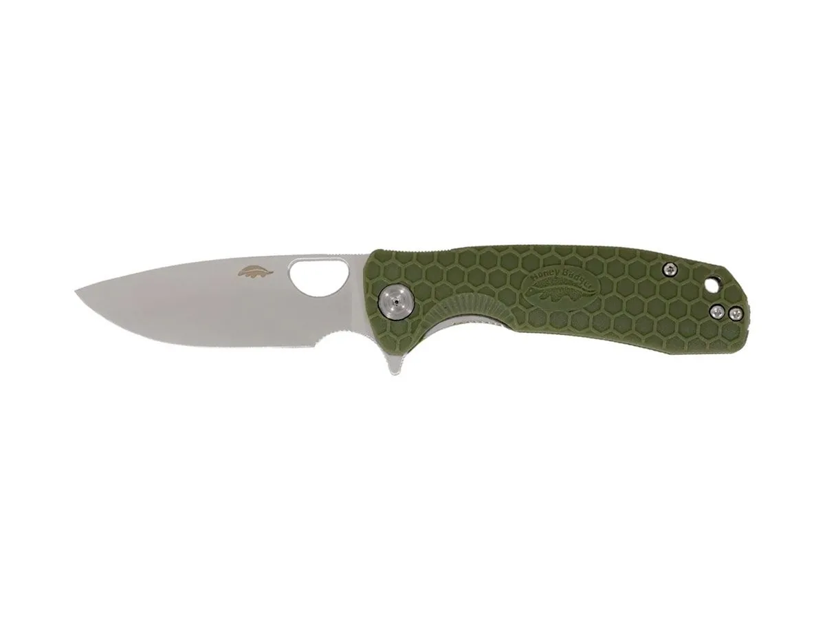 Honey Badger HB1013 FLIPPER DROP POINT MEDIUM Green