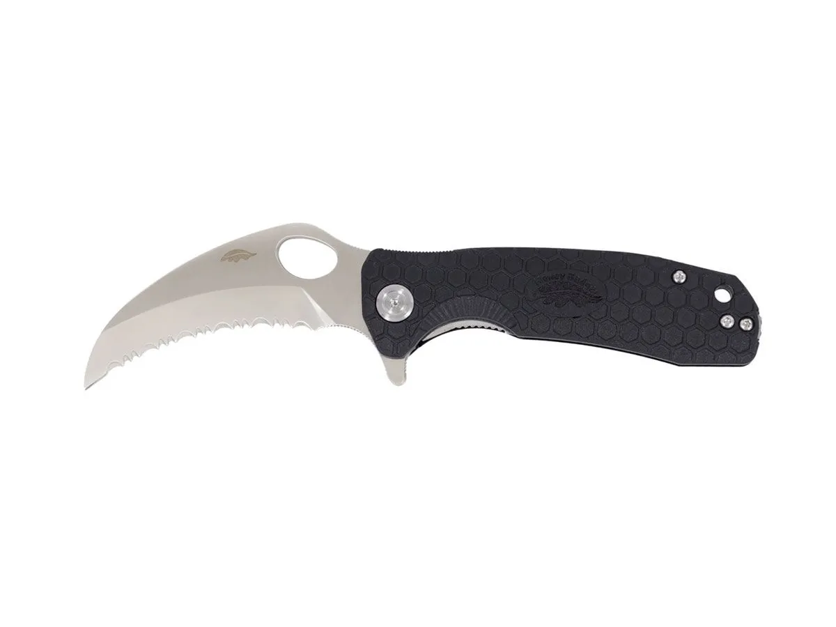 Honey Badger HB1131 CLAW MEDIUM SERRATED Black