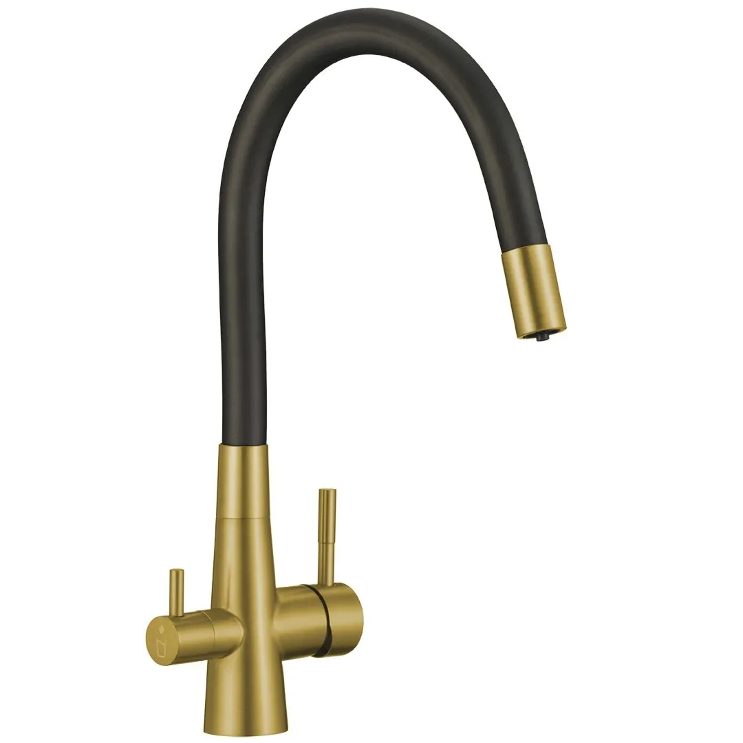 LAVEO Riveco - bateria zlewozmywakowa z elastyczną wylewką z podłączeniem do filtra wody