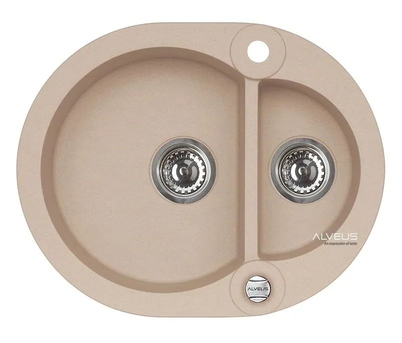 Alveus ROLL 80 kol. 55 beż (59,5x47,5) zlew Granital 1,5kom. z syfonem POP-UP