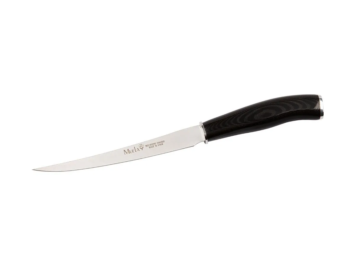 Muela FILLET KNIFE BLACK MICARTA FP-15M