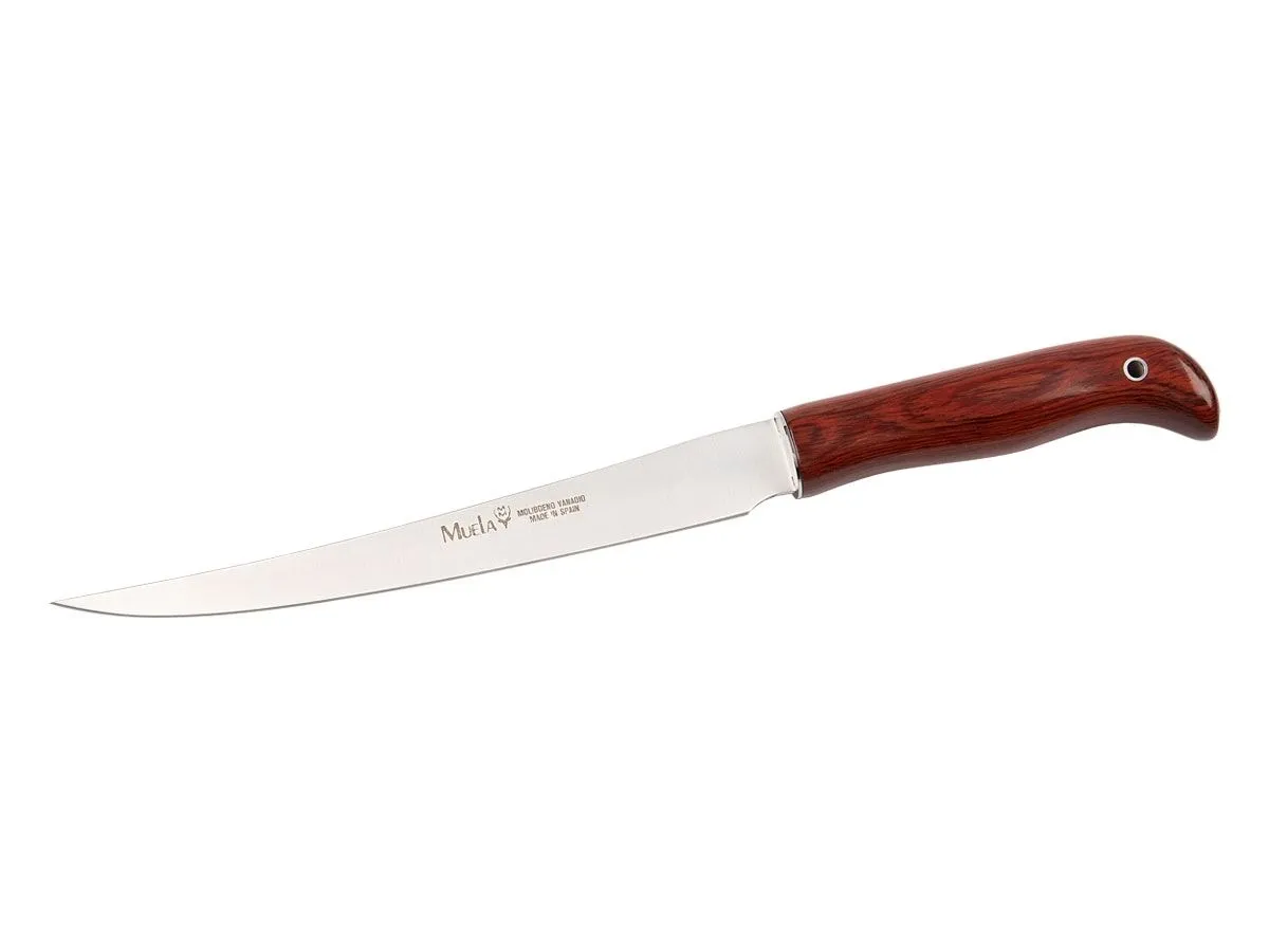 Muela FILLET KNIFE RED PAKKAWOOD FP-19R