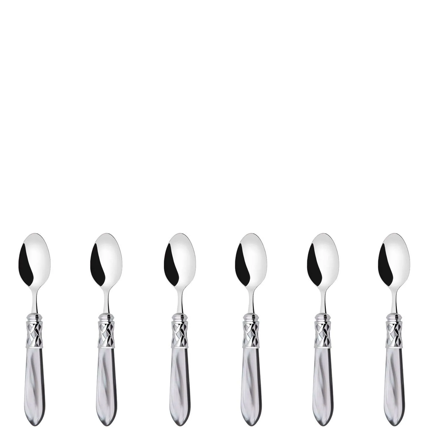 ALADDIN Szary - zestaw 6 łyżeczek do kawy w pudełku