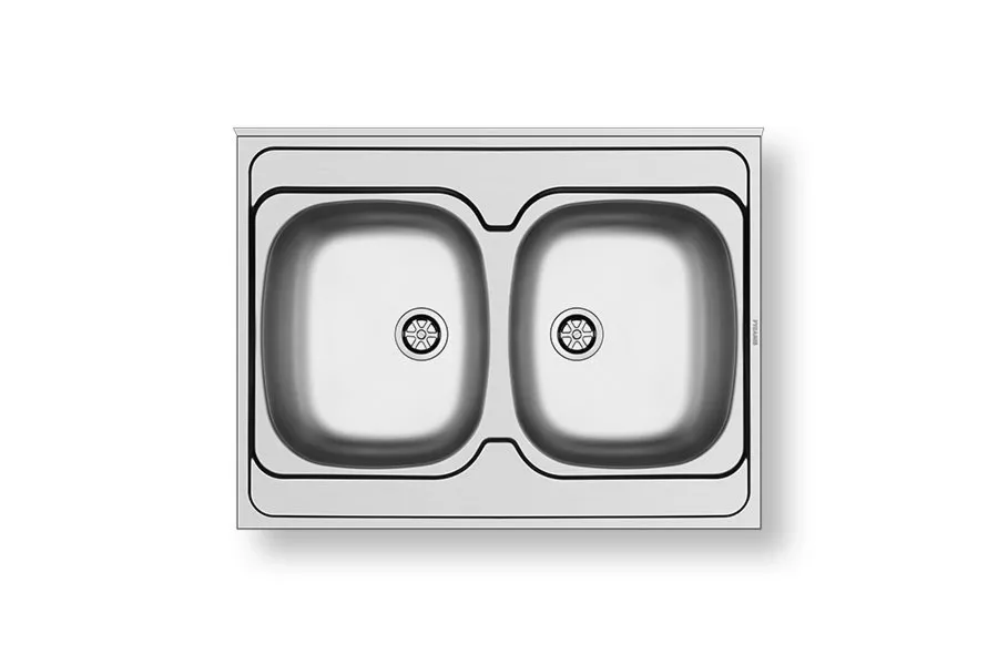 Pyramis Zlewozmywak INTL(80x60) 2B (bez przelewu)