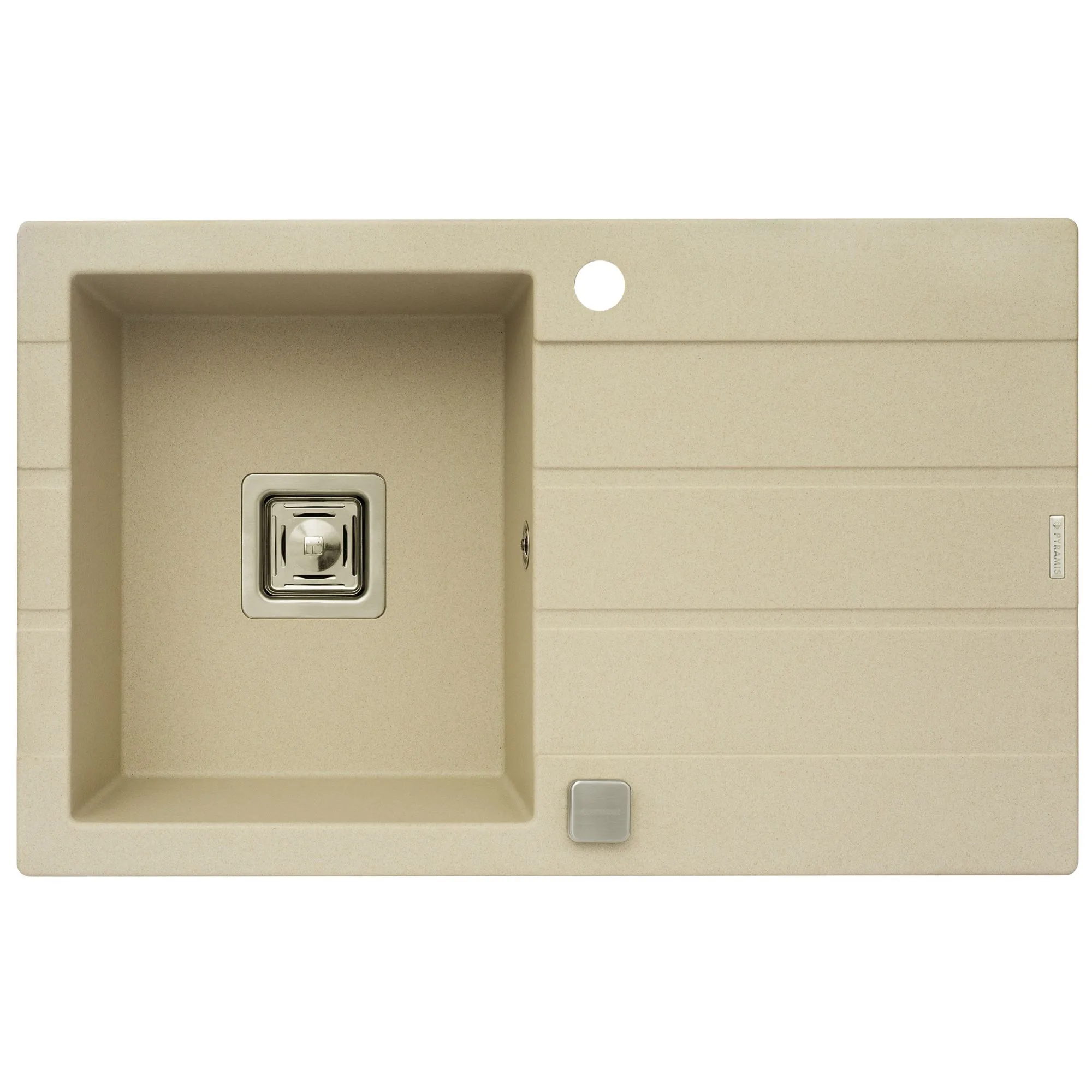 Pyramis Zlew. ARKADIA 78x48 1B 1D granit beż - piaskowy