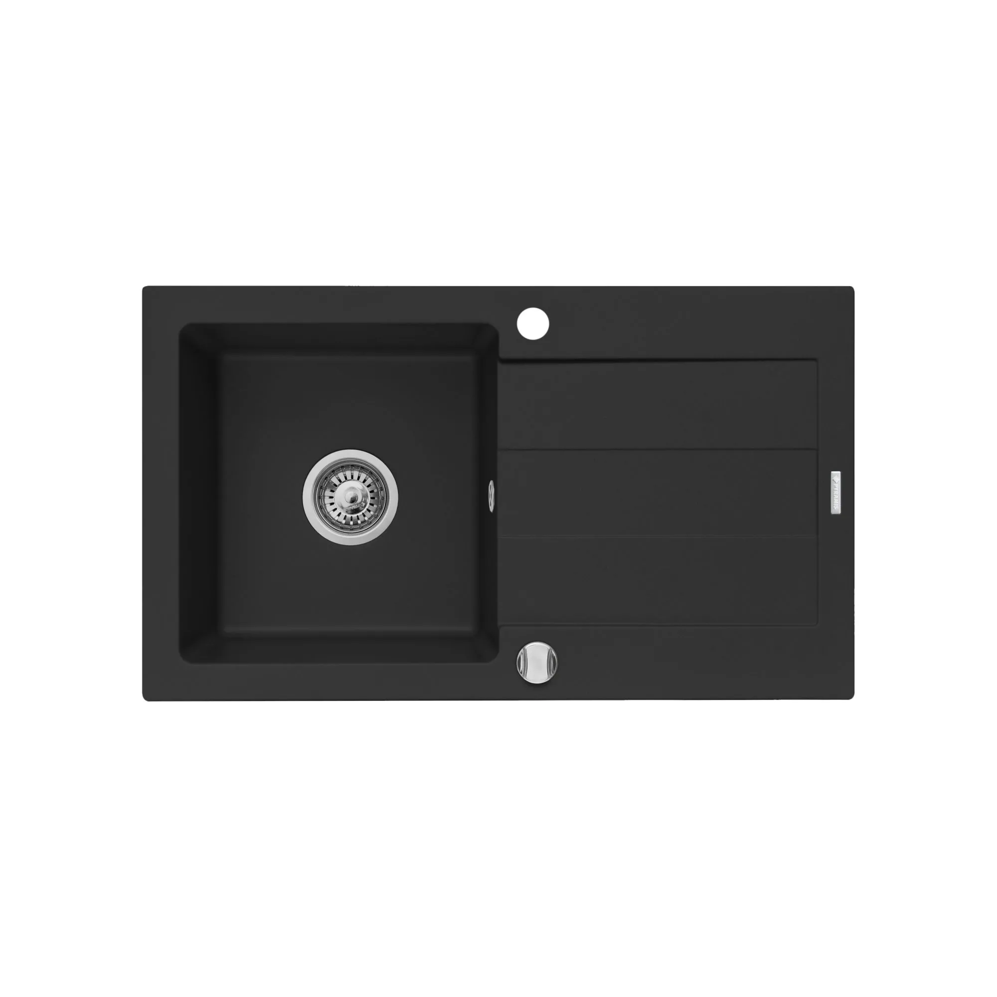 Pyramis Zlew. SPARTA 76x44 1B 1D szary beton