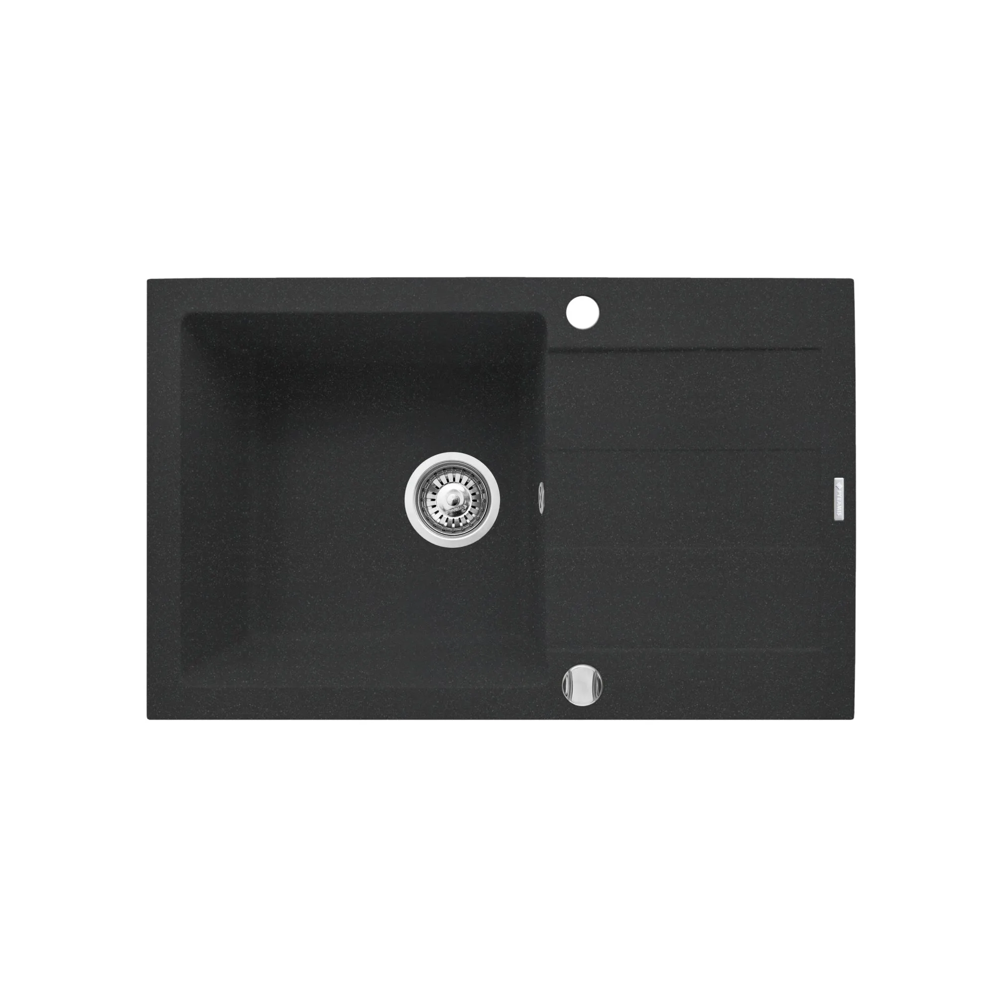 Pyramis Zlew. SPARTA PLUS (78x48) 1B 1D, czarny