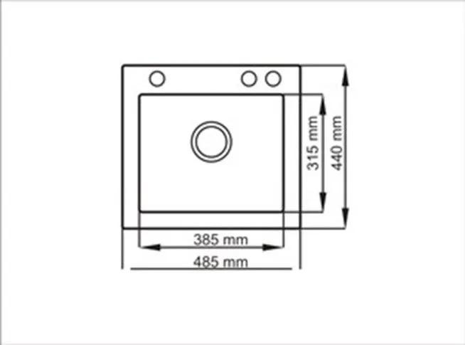 Pyramis Zlew. MALENA 49x44 1B beż piaskowy