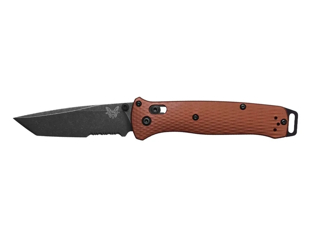 Benchmade BAILOUT 537SBK-07 BURNT COPPER ALUMINUM TANTO SERRATED