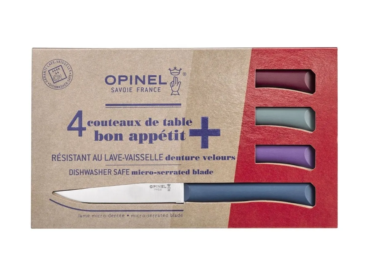 Opinel BON-APPÉTIT PLUS GLAM Set 4 TAVOLA colorati (002197)