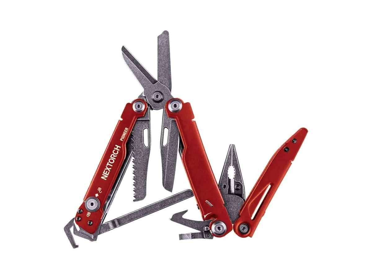 Nextorch PIONEER PROFESSIONAL MULTITOOL (15 TOOLS) Matte Red