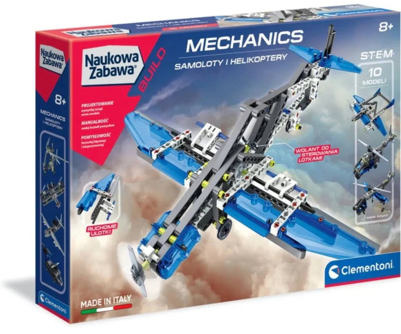 Clementoni Naukowa Zabawa Lab 60950 Laboratorium Mechaniki - Samoloty i Helikoptery