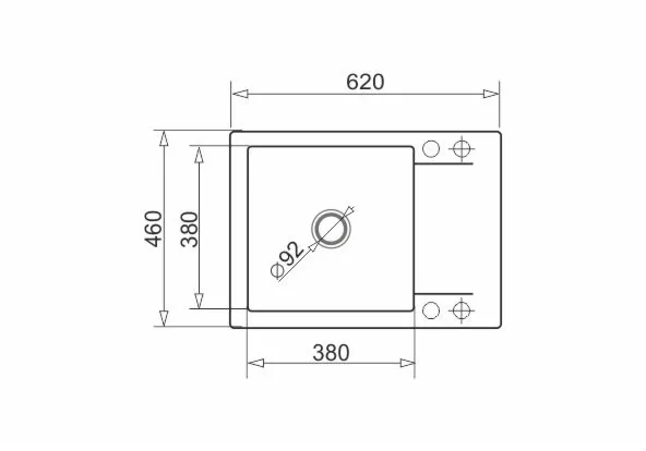 Pyramis Zlew. KORFU (62x46) 1B 1D, karbon + bateria SILVIO