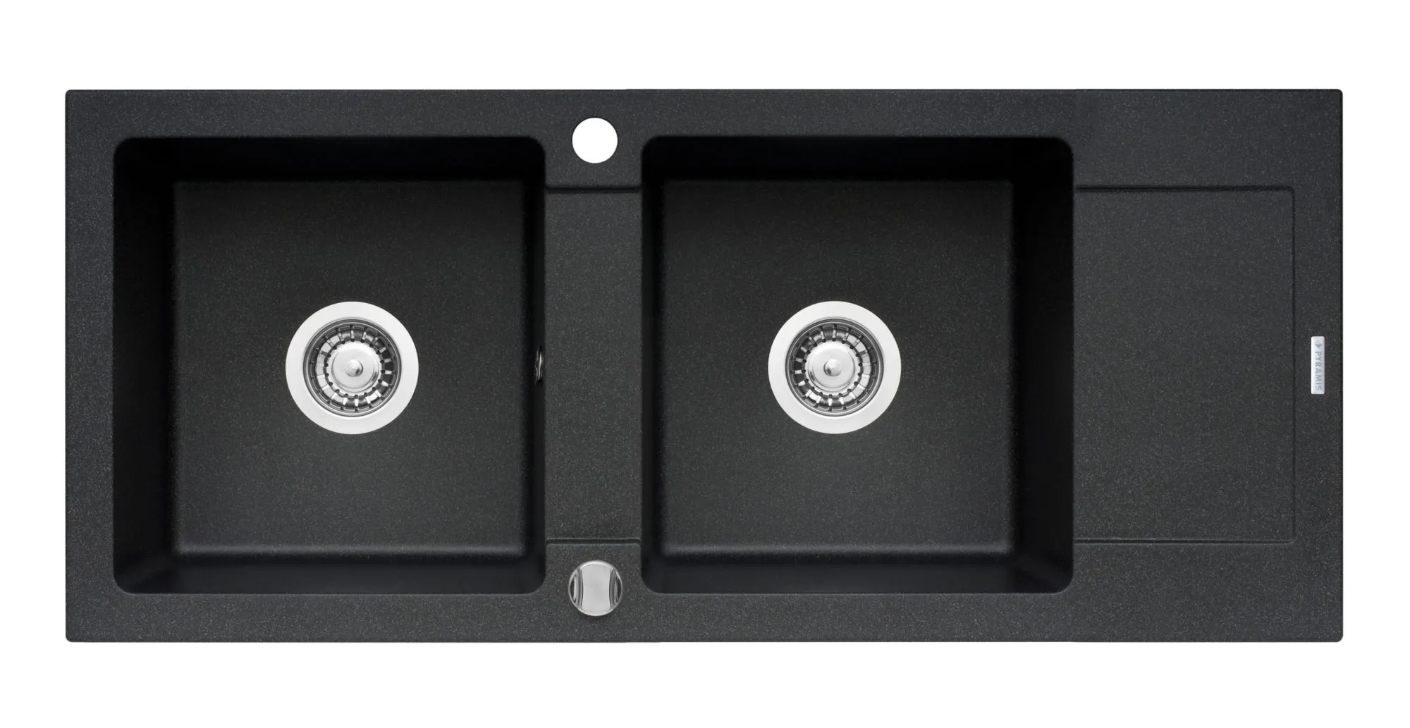 Pyramis Zlew. MIDO (116x50) 2B 1D czarny + bateria Bello