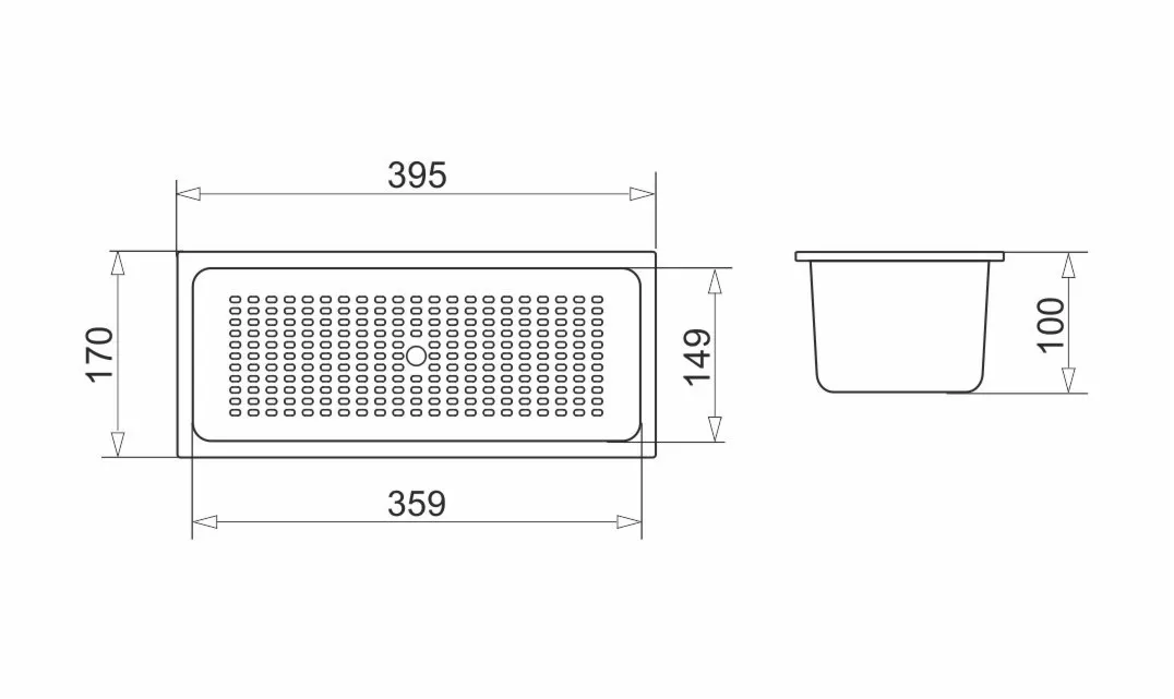 Pyramis Wkładka poliuretanowa do zlewozmywaka Camea (79x50 i 53x50) – czarny