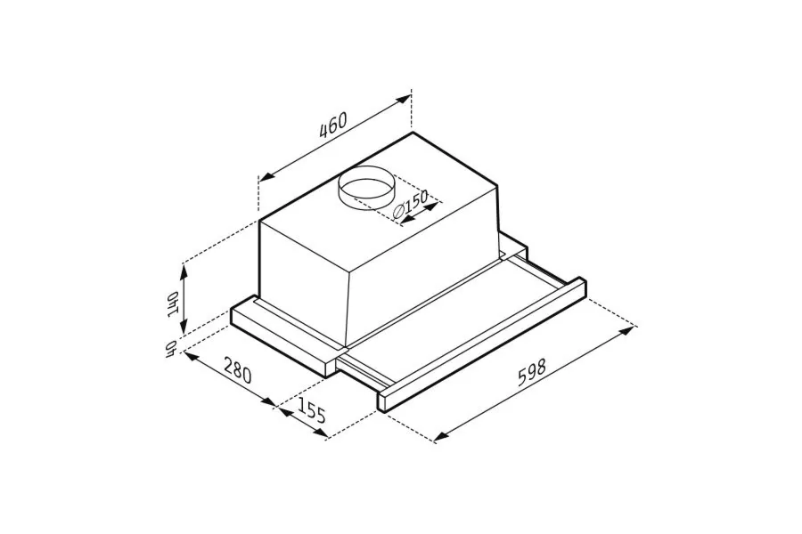 Pyramis Okap kuchenny Sliding 7012 Pyramis Ecoline