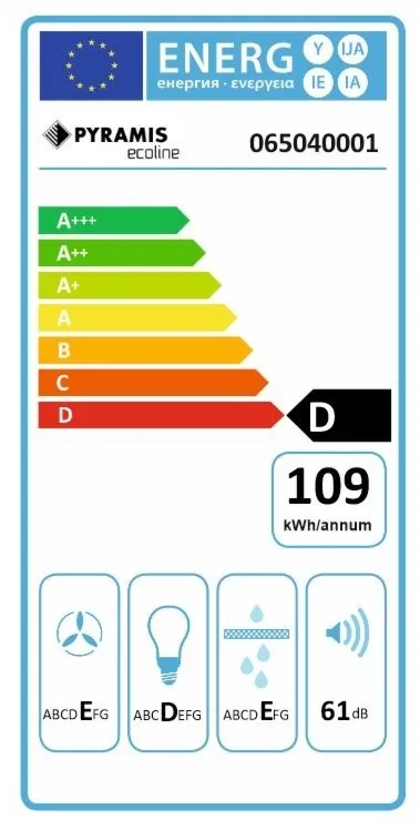 Pyramis Okap kuchenny Pyramis SLIDING POWER SLIM WHIT 60 cm.