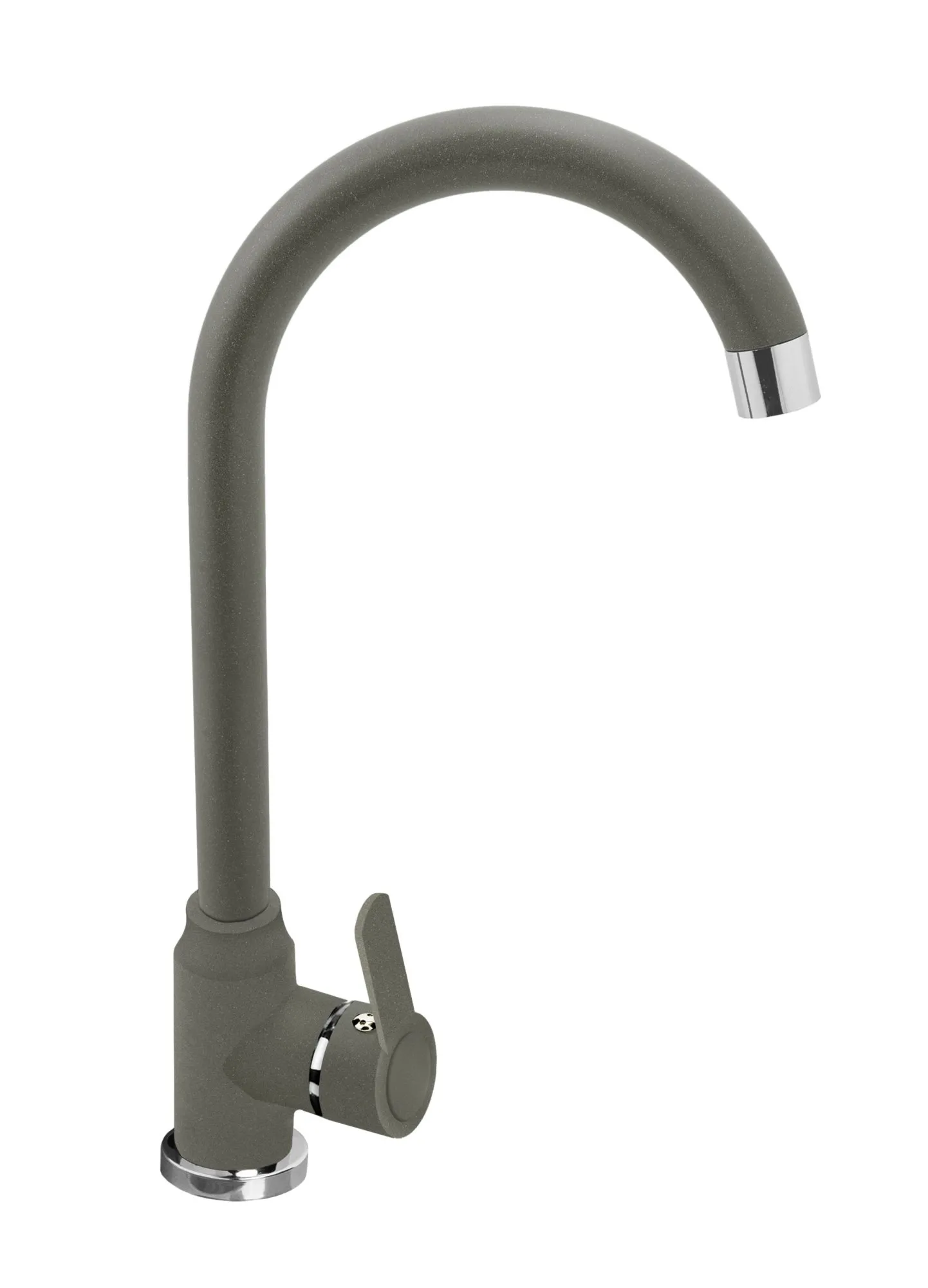 Pyramis Zlew. MIDO (62x50) 1B 1D szary beton + bateria Lungo