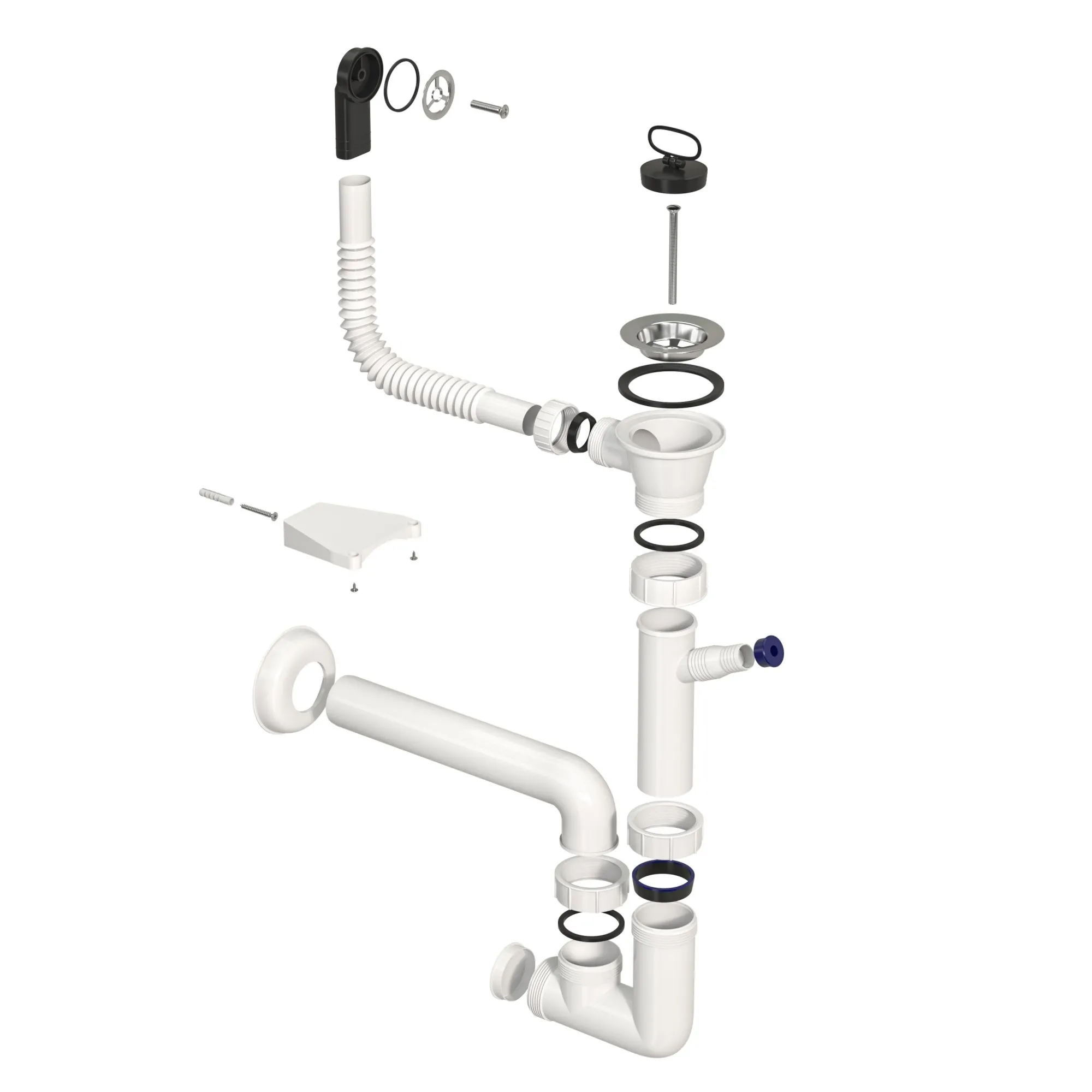 Pyramis Umywalka ogrodowa NEO 51X34 czarny granit + bateria Asalia