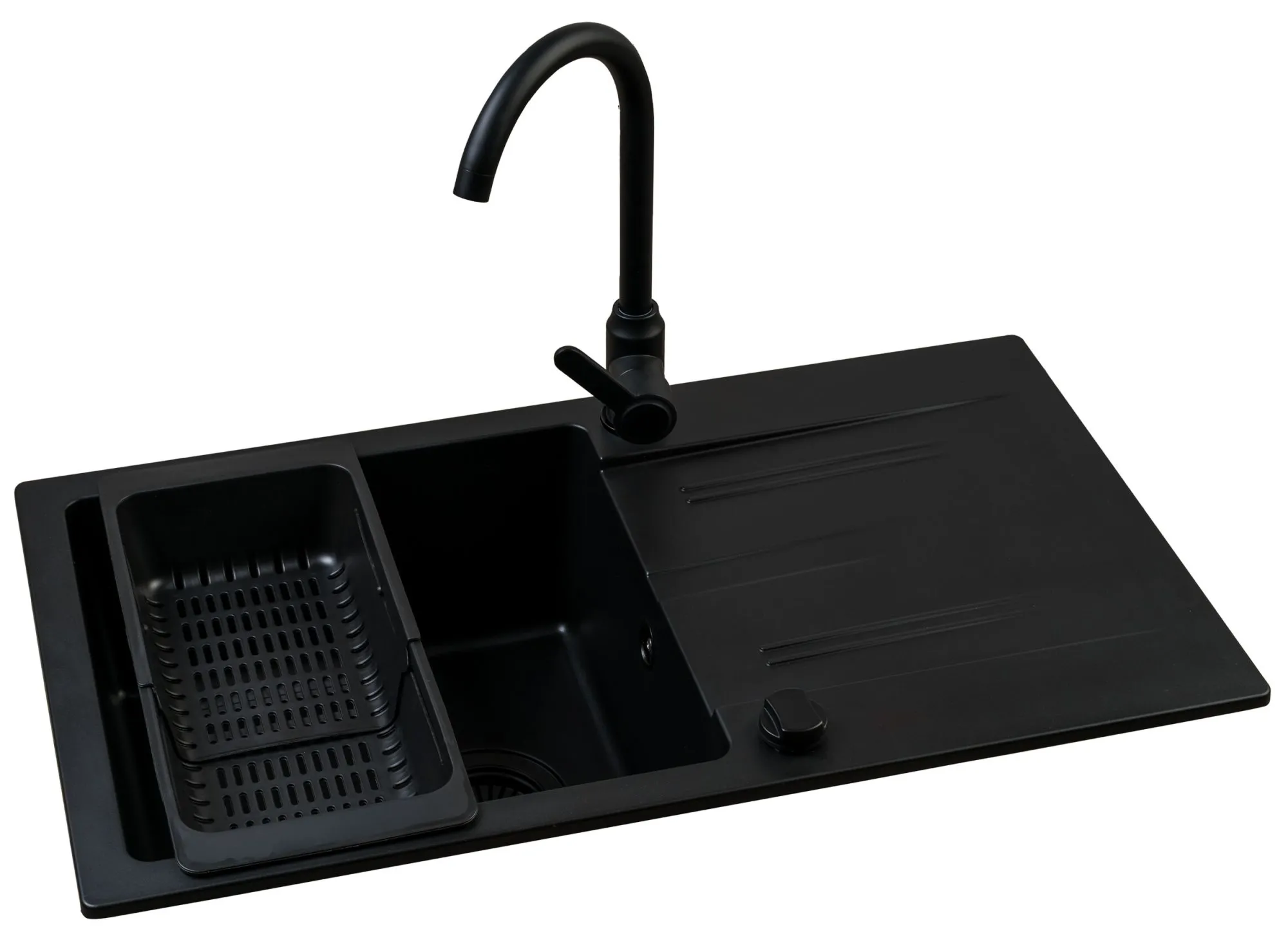 Pyramis Zlew. LEFKADA 76x44 1B 1D volcano Black Edition + bateria Lungo BE