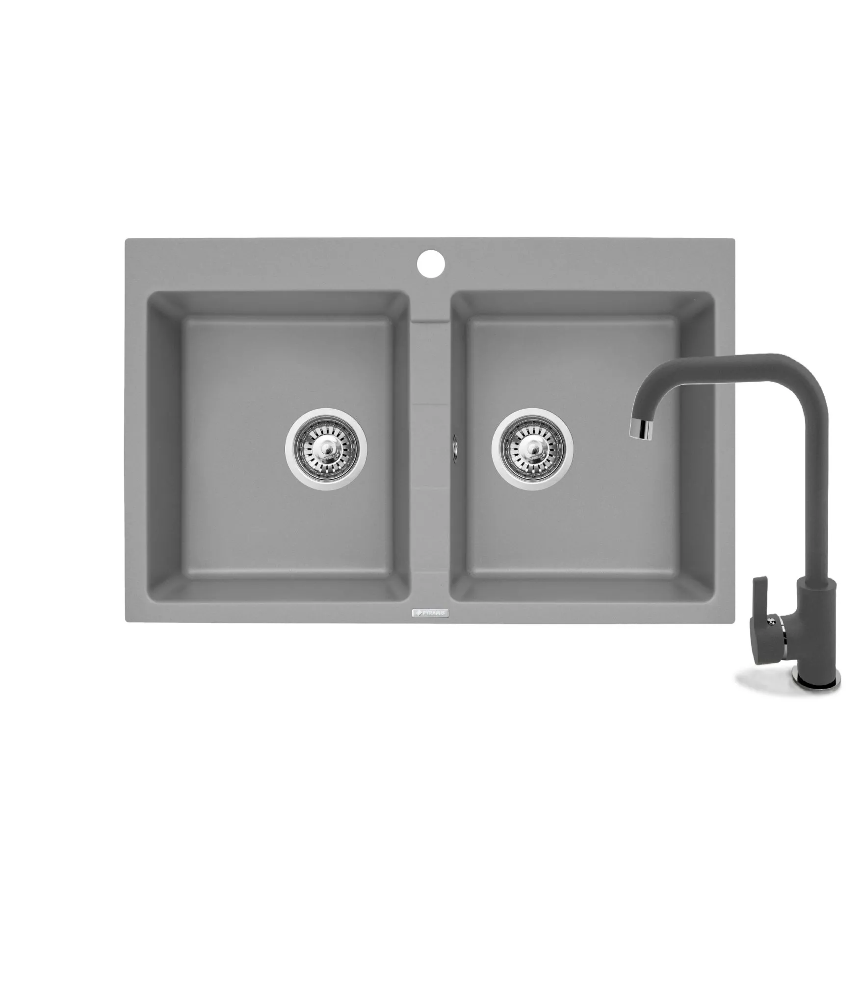 Pyramis Zlew. SPARTA 78x50 2B szary + bateria SILVIO