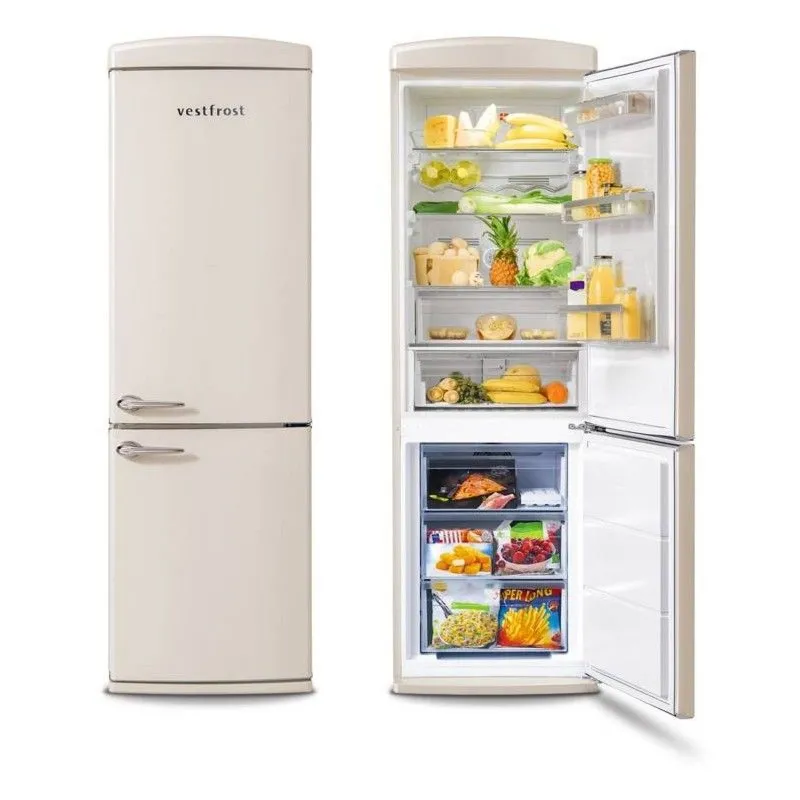 VESTFROST VR-FB373-2E2BG Kremowa chłodziarko zamrażarka Retro