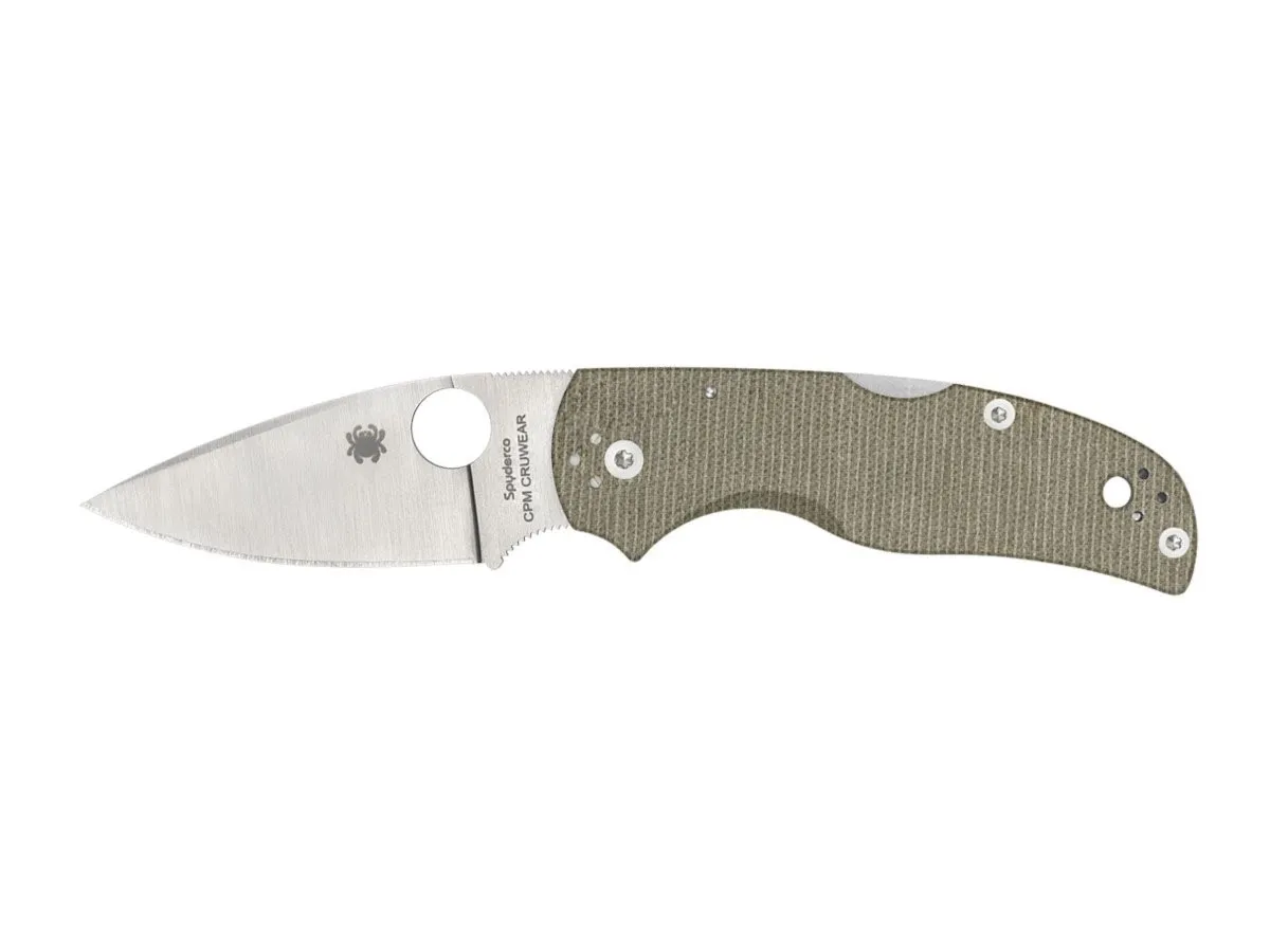 Spyderco NATIVE 5 BROWN CANVAS MICARTA CPM CRUWEAR C41MPCW5