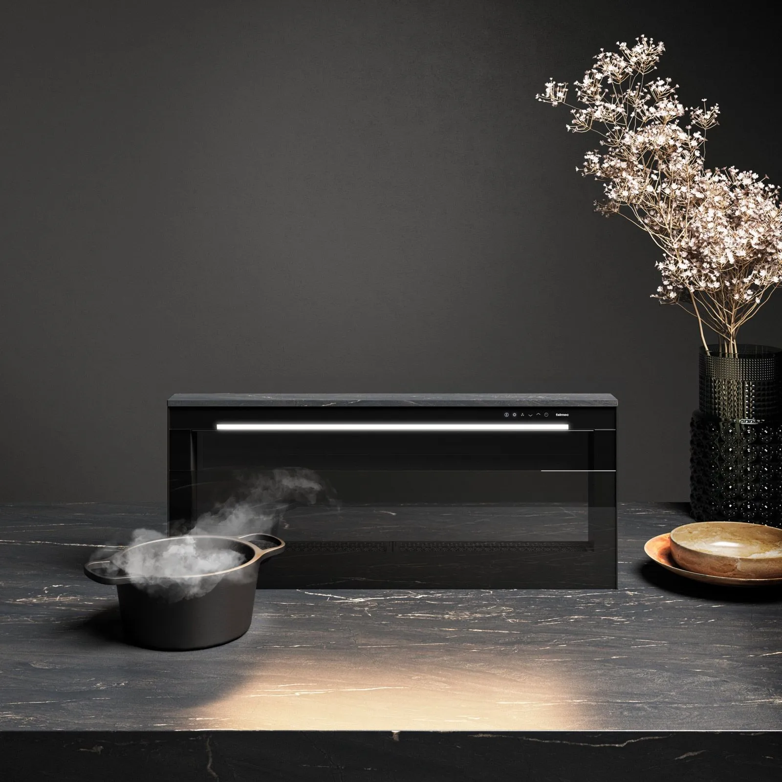 FALMEC Level Invisible 90 czarny 800 m3/h