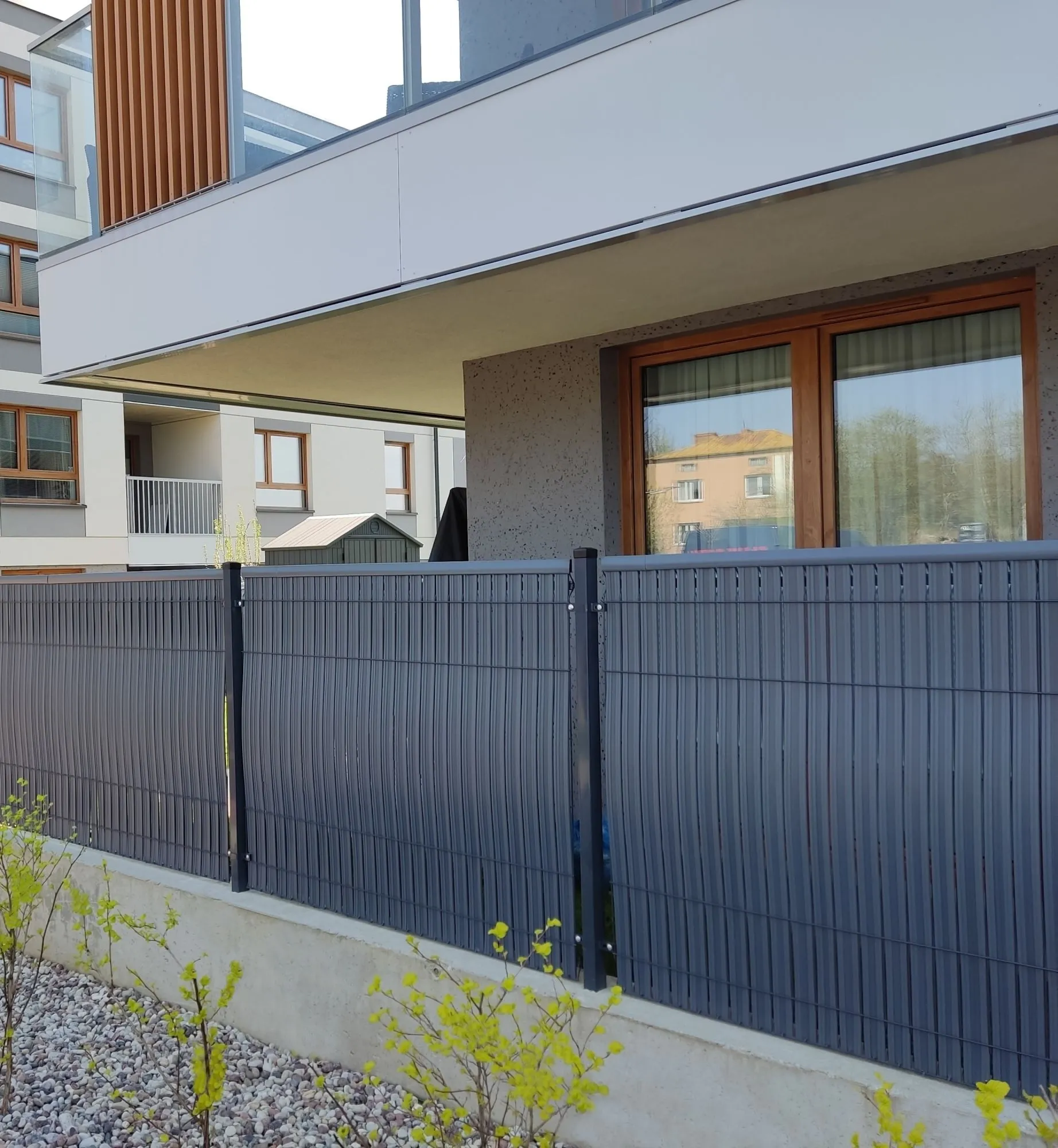 Listwy Ogrodzeniowe Pionowe Szerokie 123x250cm RD08 Słomkowy komplet