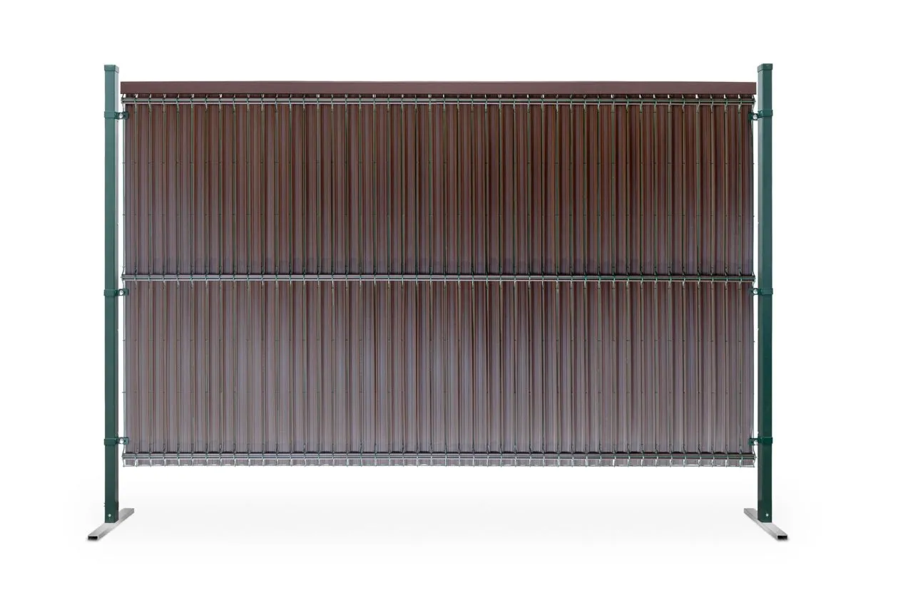 Listwy Ogrodzeniowe Pionowe Szerokie 153x250cm RD01 Jasny Brąz komplet